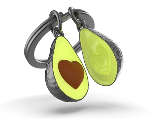METALMORPHOSE – Schlüsselanhänger Avocado Mignon Love – Veggie – originelles Geschenk für Damen und Herren, grün, one size von O meta[l]morphose