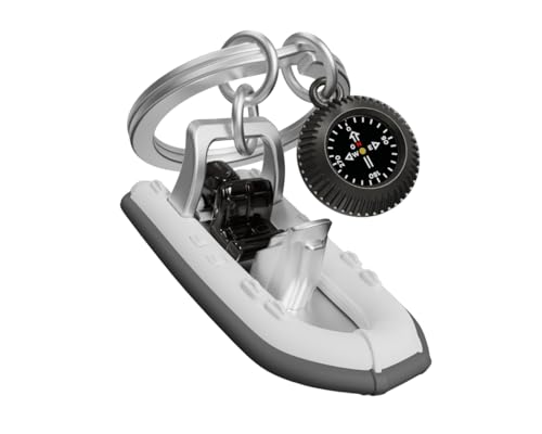 O meta[l]morphose METALMORPHOSE – Schlüsselanhänger Boot halbstarr, originelles Geschenk für Damen und Herren, mehrfarbig, one size von O meta[l]morphose