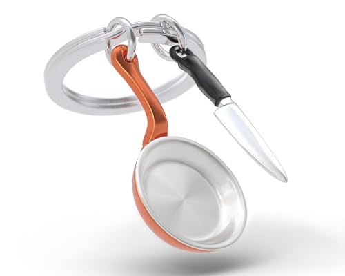 O meta[l]morphose METALMORPHOSE – Schlüsselanhänger Küchenchef – Schlüsselanhänger Gastronomie, Koch – Geschenk für Damen und Herren, silber, one size von O meta[l]morphose