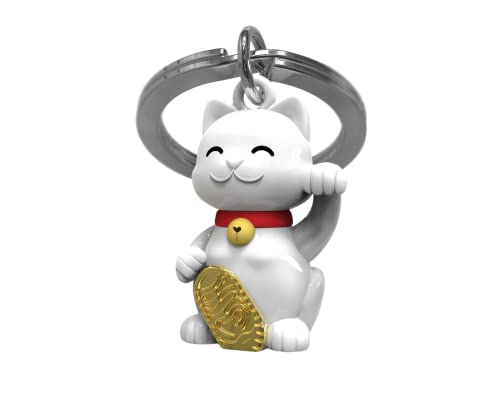 O meta[l]morphose METALMORPHOSE - 3D Metall Schlüsselanhänger Glückskatze - Maneki Neko Katze - Winkekatze - Originelles Geschenk für Mann und Frau - MTM226-01 von O meta[l]morphose
