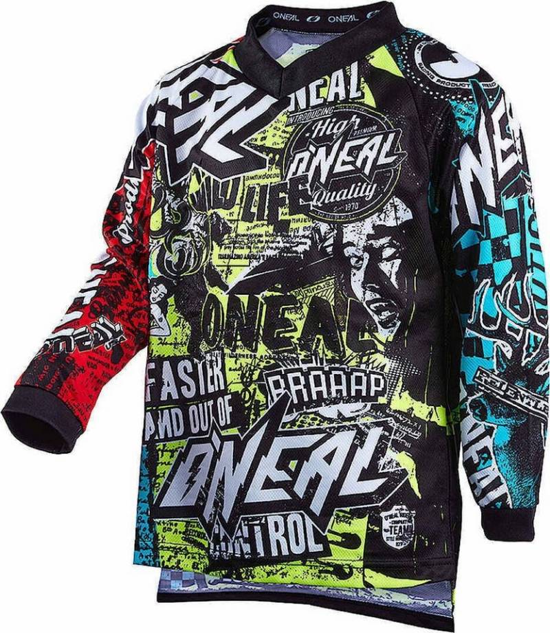 O’NEAL Motocross-Shirt Element Wild V.22 Jugend Motocross Jersey Atmungsaktiv belüftet von O’NEAL