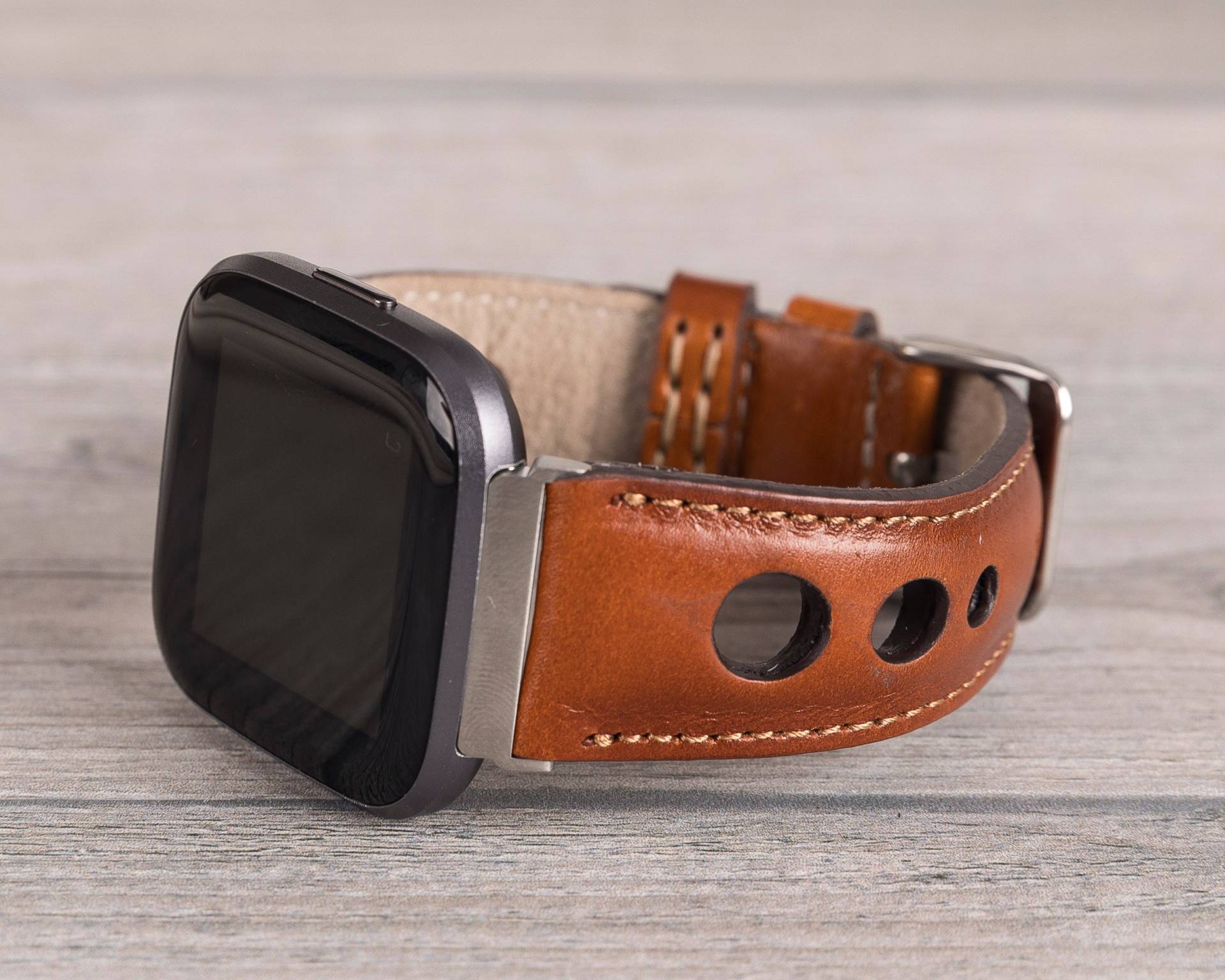 Poliertes Tan Holo-Leder Fitbit-Uhrenarmband, Fitbit Versa 1-2-3-4-Lite-Sense-Sense 2 Poliertes Tan Holo-Leder Fitbit-Uhrenarmband, Fitbit Versa 1-2-3-4-Lite-Sense-Sense 2 von AureoLeather
