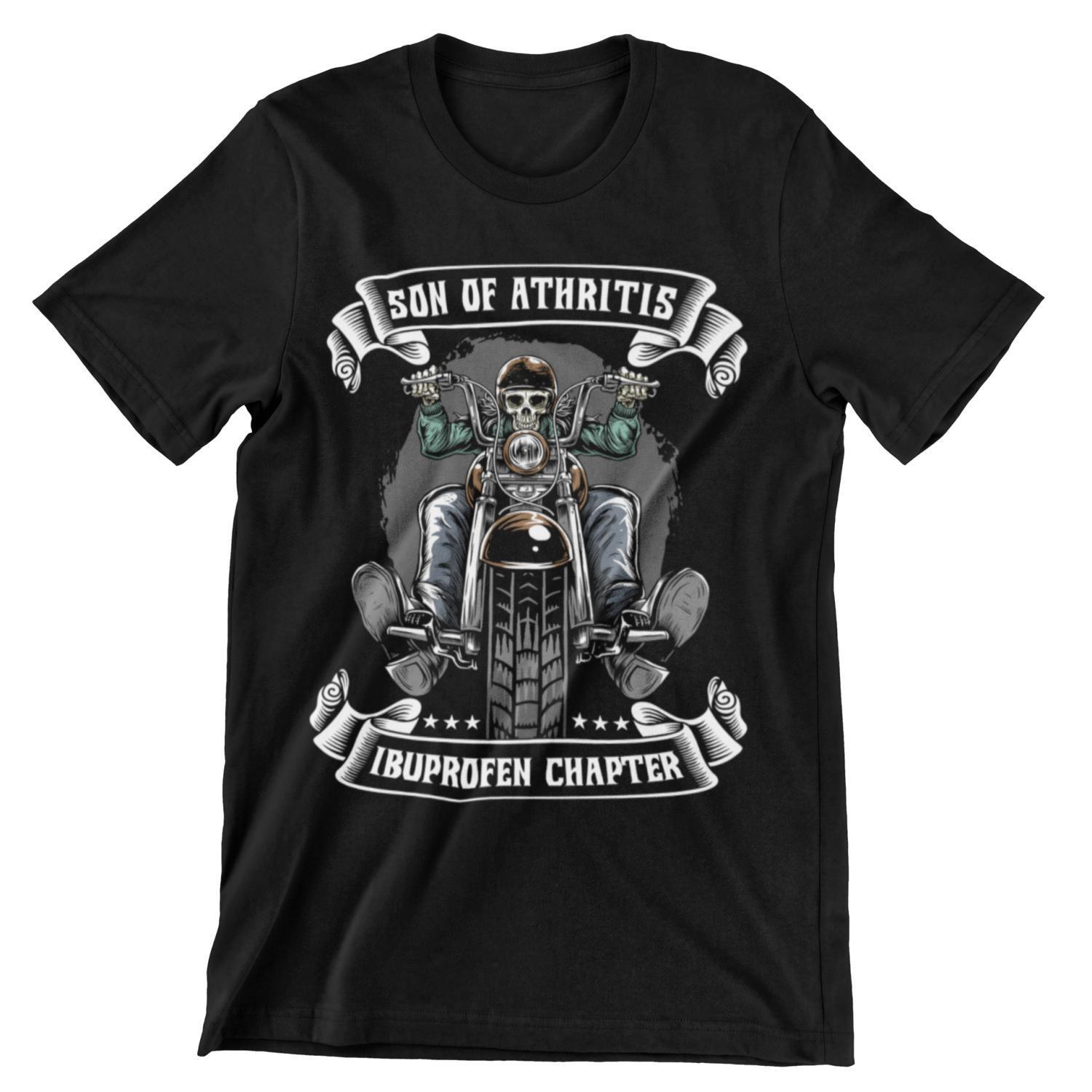 Son Of Arthritis Ibuprofen Chapter Skull Oldschool Rocker Biker #c25 von O2bShirtShop