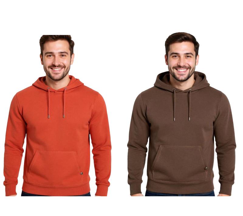 Bequemer Herren Hoodie Kapuzen-Pullover Basic-Pullover moderner Baumwoll-Pullover Sweater Große Größen in Rot oder Braun Bequemer Herren Hoodie Kapuzen-Pullover Basic-Pullover moderner Baumwoll-Pullover Sweater Große Größen in Rot oder Braun von O46R