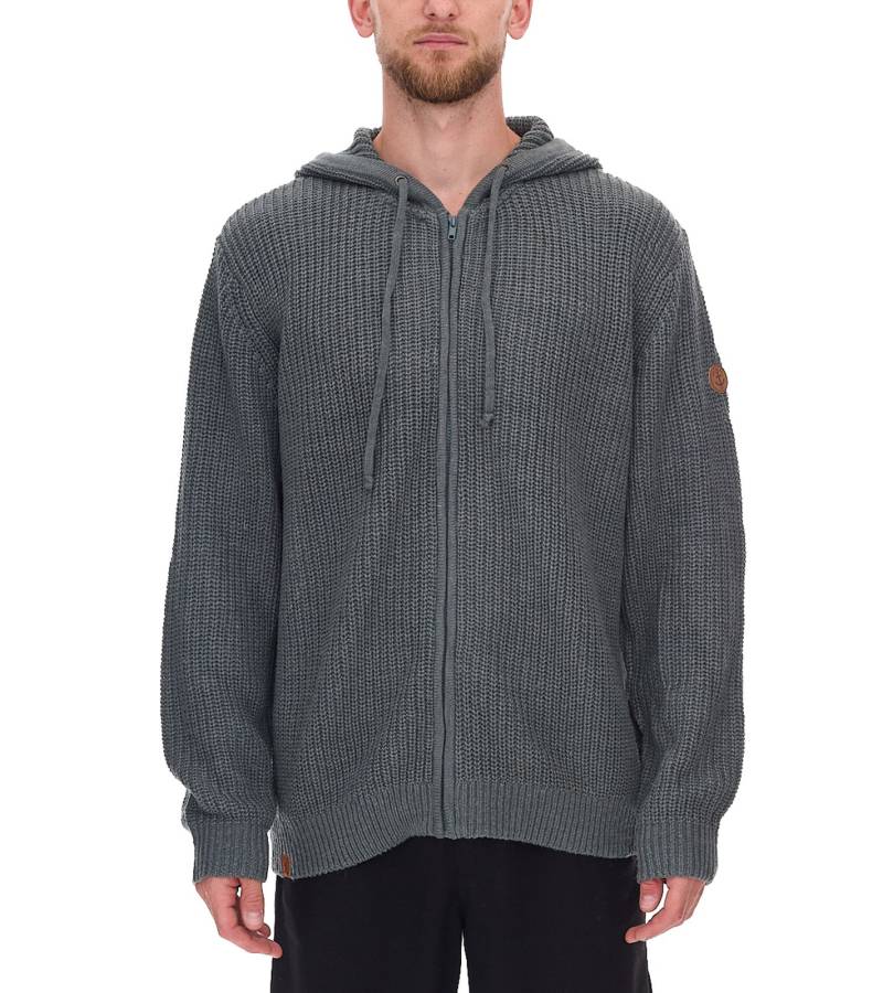 Herren schöne Basic Strick-Jacke mit Kapuze Grobstrick-Pullover 922048 Eukalyptus-Grün Herren schöne Basic Strick-Jacke mit Kapuze Grobstrick-Pullover 922048 Eukalyptus-Grün von O46bpx