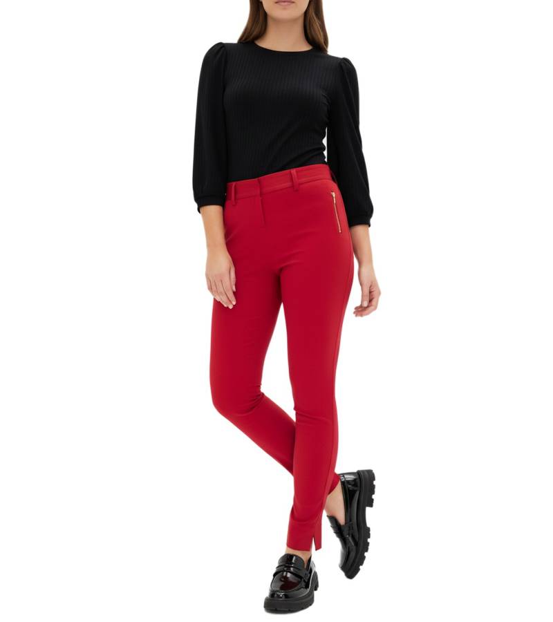 zeitlose Damen Hose mit dekorativen Reißverschluss Schlup-Hose 974554 Rot zeitlose Damen Hose mit dekorativen Reißverschluss Schlup-Hose 974554 Rot von O46bpx
