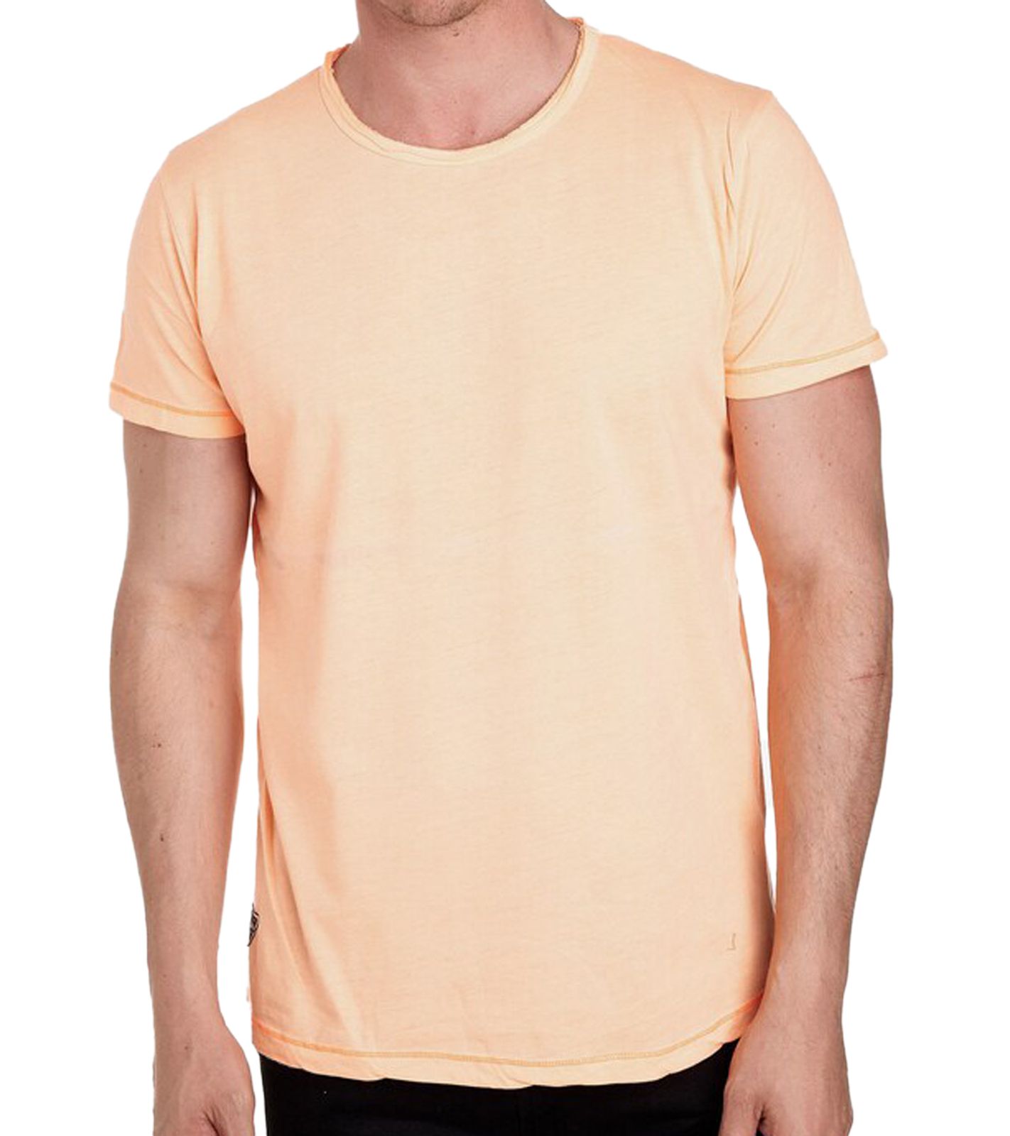 Herren T-Shirt Basic Baumwoll-Shirt verwaschenes Rundhals-Shirt Kurzarm R-15200 Neon-Orange Herren T-Shirt Basic Baumwoll-Shirt verwaschenes Rundhals-Shirt Kurzarm R-15200 Neon-Orange von O46rn