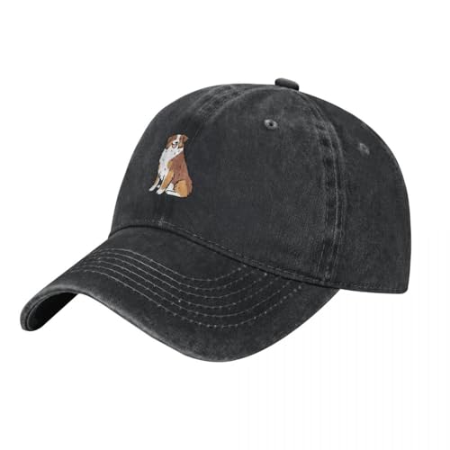 Australian Shepherd Gesicht niedliche Illustration - rot tri Australian Shepherd Baseball Cap Custom Cap Rugby Golf tragen Männer Frauen von OAAJKOAM