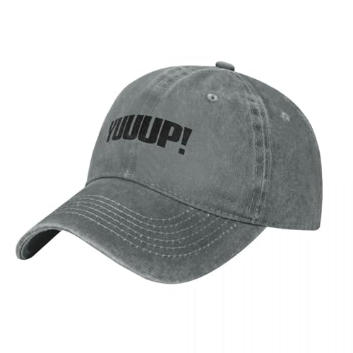 OAAJKOAM Yuuup! beliebter Auktionsspruch, Auktionator Aufbewahrung Geschenk in schwarzem Text Baseball Cap Visor Luxus Cap Neue Mütze Damen Herren von OAAJKOAM