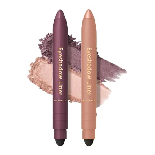 2Pcs Shadow Liner 2 in 1 Eyeliner Eyeshadow, 2-in-1 Liner and Shadow, Waterproof Eye Shadow Pen, Smooth and Easy to Color (2Pcs A) von OADAA
