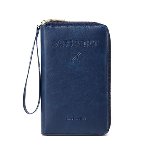 Rowgins Multi-Functional RFID Passport Wallet, Multifunctional Travel Wallet for Men Women, Passport Holder for Travel Essentials (1Pc Dark Blue) von OADAA