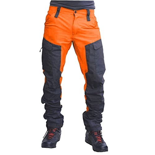 OADOBKICE Camouflage Hose Herren Winter Herrenhosen Freizeithose Herren Hose Elastischem Bund Herrenhose Lange Hose Herren Billige Hose Herren Weite Hose Militär Hose Herren Gemütliche Orange XXL von OADOBKICE