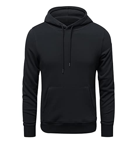 OADOBKICE Pullover Herren Winter Oversize Pullover Herren Warmer Pullover Lange Pullover Herren Mit Kapuze Sweatshirt Herrenoberteil In Übergröße Baumwoll Herren Sweatshirt Pullover Schwarz 4XL von OADOBKICE