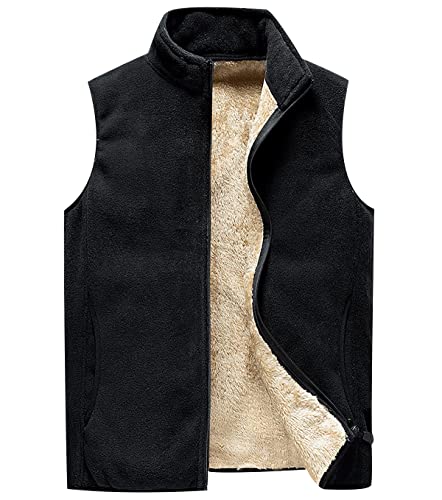 Puffer Weste Herren Weste Herren Outdoor Leichte Daunenweste Puffa Weste Herren Ultralight Packable Daunenweste Ärmelloser Mantel Herren Ärmellose Bubble-Weste Lockere Warme Weste Schwarz 8XL von OADOBKICE