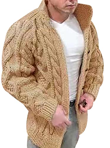 Strickjacke Herren Pullover Herren Pullover Herren Ohne Kapuze Long Pullover Herren Hemd Pullover Herren Hugo Pullover Herren Warme Pullover Herren Warme Pullover Herren Top Aprikose XL von OADOBKICE