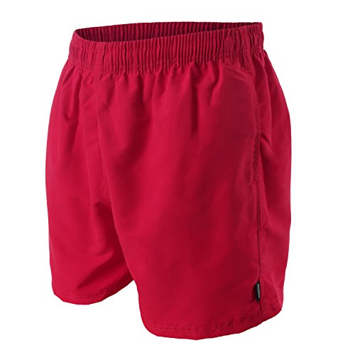 OAHOO Herren Badeshorts (1 Stück) Badehose mit Mesh-Futter und Taschen - Rot 3XL von OAHOO