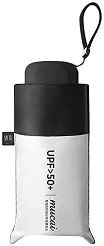OAICIA Regenschirm Sturmfest Klein Taschenschirm Windfest UV Schutz Ultraleicht Regenschirm Faltbar Robust Mini Umbrella für Herren,Kinder,Damen - Weiß von OAICIA
