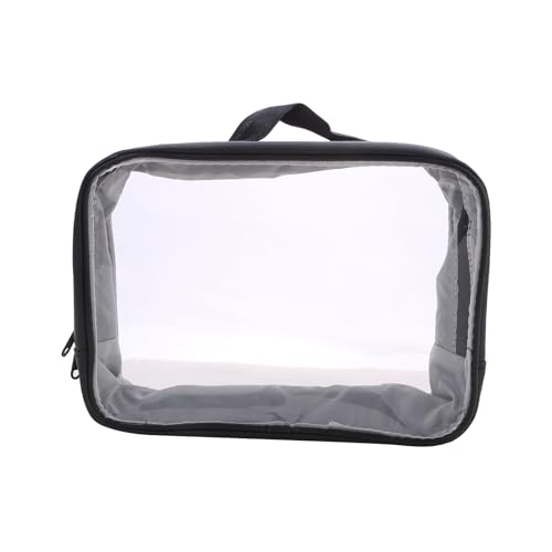 OAIEU Mehrzweck-Kosmetik-Kulturbeutel, Transparent, Tragbar, Großes Fassungsvermögen, Reise-Make-Up-Tasche Für Frauen (Schwarz, Große Größe) von OAIEU