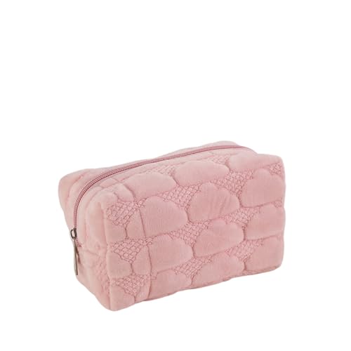 OAIEU Tragbare Kosmetiktasche Für Damen, Einfache Reise-Kulturtasche Mit Großem Fassungsvermögen, Make-Up-Tasche (Rosa) von OAIEU