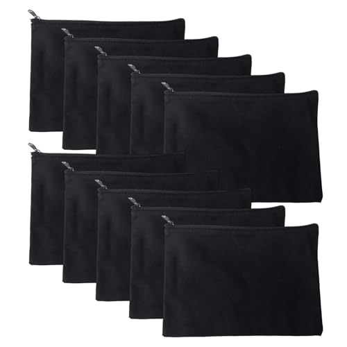 10 PCs Stifthalter Multifunktionales Bleistiftkoffer Canvas Bag Kosmetische Beutel Schulzubehör Für Schüler Taschen Canvas Box Kosmetikbeutel von OAJABBGE