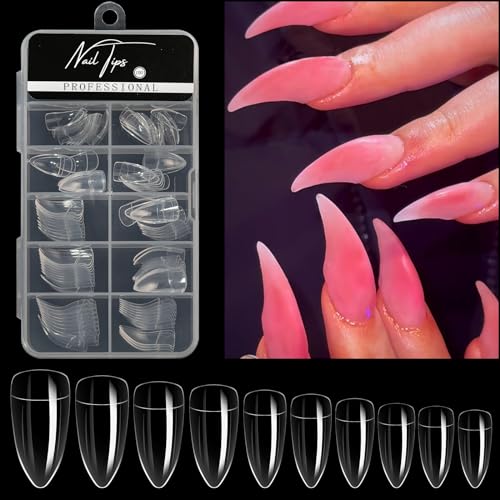 100pcs Halloween Hexennägel Gefälschte Fingerklauenprops Witch Nails Halloween Kostüm Nägel Klauen Hexenprops Zubehör von OAJABBGE