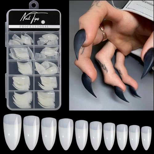 100pcs Halloween Hexennägel Gefälschte Fingerklauenprops Witch Nails Halloween Kostüm Nägel Klauen Hexenprops Zubehör von OAJABBGE