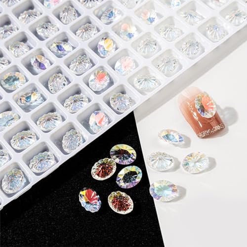 20 Pcs Spitze Nagel Strasssteine ​​Nagel Edelstein 3d Nagelbrand Nagelkristalle Herz Rechteckige Strasssteine ​​Diamant Für Frauen von OAJABBGE