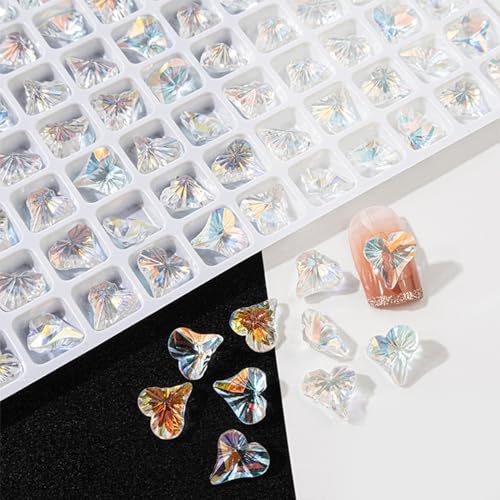 20 Pcs Spitze Nagel Strasssteine ​​Nagel Edelstein 3d Nagelbrand Nagelkristalle Herz Rechteckige Strasssteine ​​Diamant Für Frauen von OAJABBGE