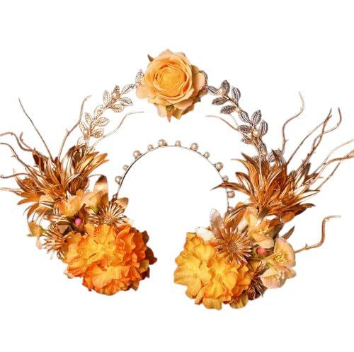 Elegante Blumenhaarstück Kulturstirnband Stoff Textur Blumenstirnband Blumen Haare Oder Traditionelles Kleid von OAJABBGE