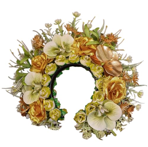 Elegante Blumenhaarstück Kulturstirnband Stoff Textur Blumenstirnband Blumen Haare Oder Traditionelles Kleid von OAJABBGE
