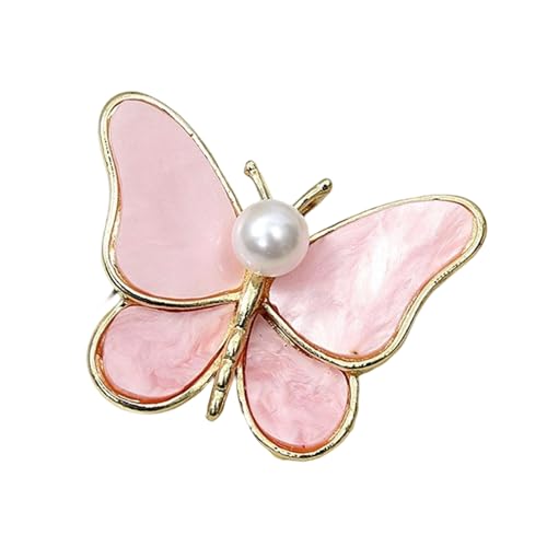 Elegante Schmetterlings Perlen Brosche Sicherheitsrundenmechanismus Handwerksmängel Vielseitiger Stil Schmuck Vintage Butterfly Pin von OAJABBGE