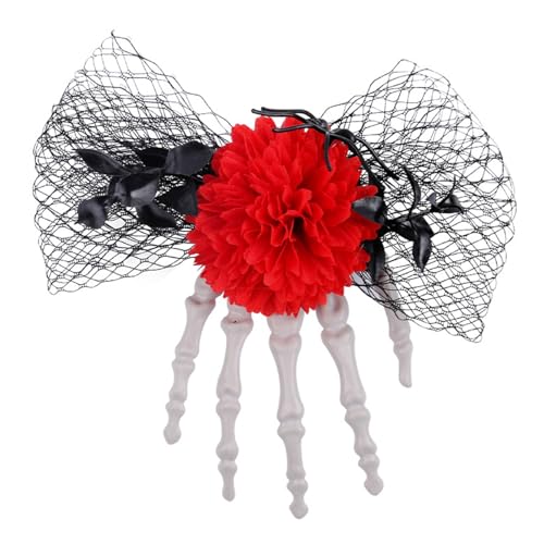 Flache Clip Haarnadelblume Einzigartige Halloween Kopfbedeckungen Clip Elegante Blumenspinnen Haare Clip Foto Requisiten von OAJABBGE
