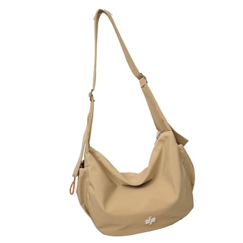 Geräumige Nylon Crossbody Tasche Für Arbeit Und Freizeit Stilvolle Unisex Einfache Farbschule School Book Tasche Große Umhängetasche von OAJABBGE