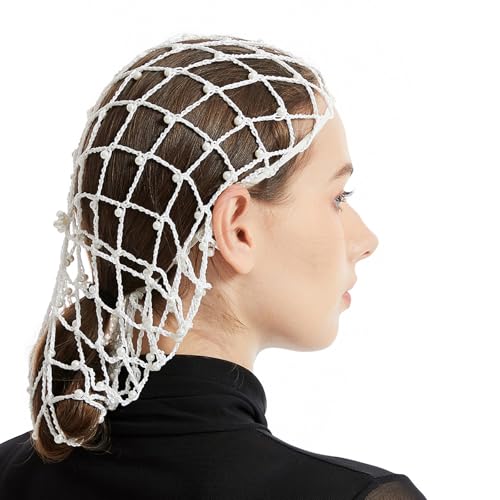 Handwerkseidenhäkeln Turban Gestricktes Haarnetz Mit Künstlichen Perlenentwürfen Ideal Für Tägliche Verschleiß Und Formelles Event von OAJABBGE