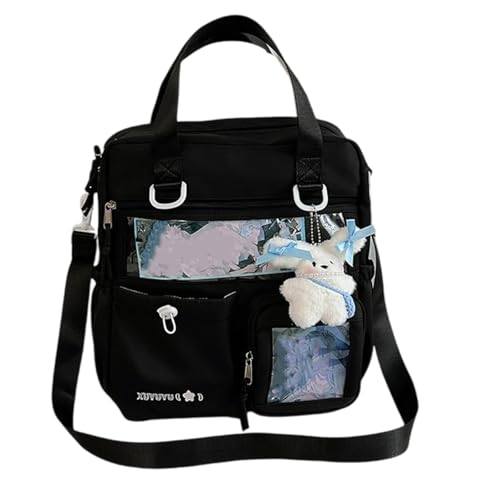Itabag Mehrzweck Rucksack Crossbody Tasche Messengery Umhängetaschen Für Anime Display Transparent Schultasche Daypack von OAJABBGE