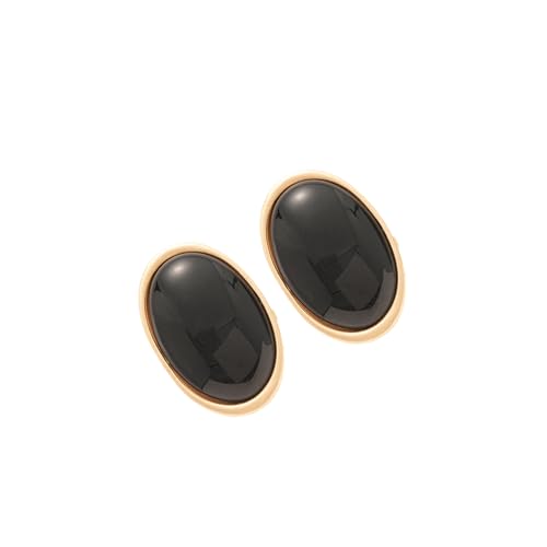 Künstlerische Harz Oval Studs Ohrringe Sterlings Silber Allergie Sichere Posts Minimalistische Geometrische Modeschmucklegierung Und Harzohrringe von OAJABBGE