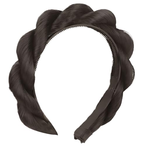 Mädchen Haarband Lockiges Haarverlängerungen Prinzessin Coser Kopfwege Haar Hoop Zeigen Kleines Gesicht Vielseitiges Stirnband Täglich Kleidung von OAJABBGE