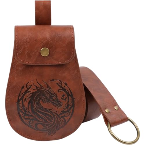 Mittelalterliche Thematische Taschengürtelbeutel 2 Stück Taillengürtel Tragen Resistente Taschen Für Outdoor Abenteuer Reisebeutel von OAJABBGE