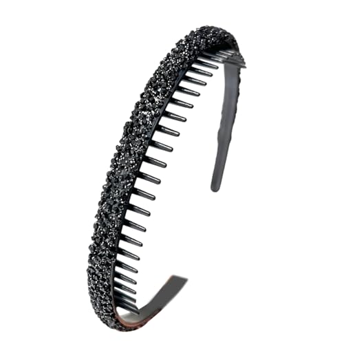 Mode Rassonstones Haarbandzähne Kamm Glängendes Haarbandgesicht Waschen Haarhoop Für Frauen Tägliche Hautpflege Und Make Up Requisiten von OAJABBGE