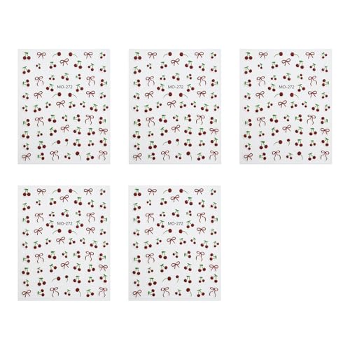 Nägelaufkleber Set Aus 5 Lebendigen Fruchtdesigns Geruchsloser Wasserdichte Kunstabziehbilder Für Mädchen Und Jugendliche Haltbarkeit Nagelaufkleber Für Frauen von OAJABBGE