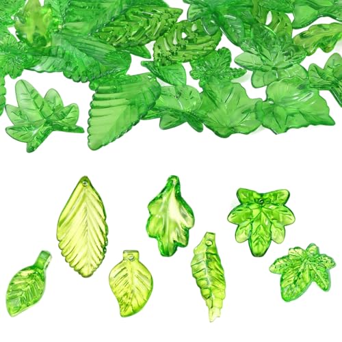 Nature Inspirierte Grüne Blattohrschmuck Atmungsaktive Acrylmaterial von OAJABBGE