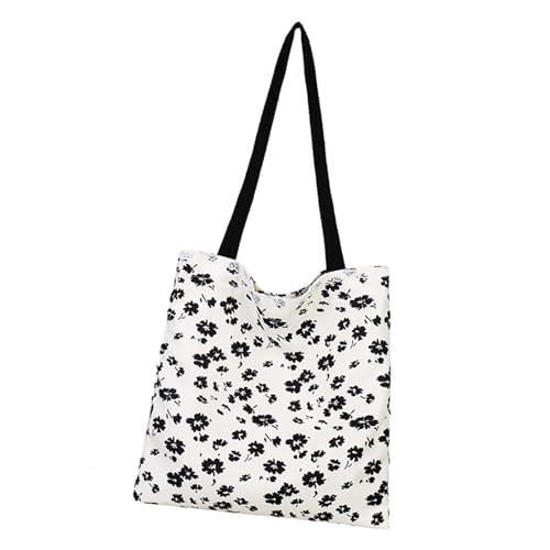 OAJABBGE Blumenspitzenverkleidung Lässige Achselstasche Leichte Handtasche Praktische Leinwand Schultertasche Für Frauen Mädchen Multi Taschen Blumen Design Handtasche von OAJABBGE