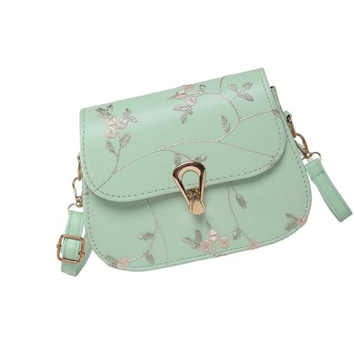 OAJABBGE Chinesische Stylses Umhängetasche Für Frauen Trendy Crossbody Kleine Quadratische Weibliche Spitze Blumenmessen Frauen Spitze Schulter Quadratischer Mode Crossbody von OAJABBGE