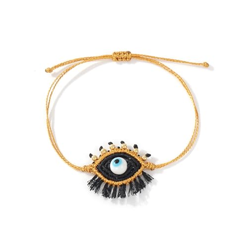 OAJABBGE Crystal Eye Accent Verstellbares Handgefertigtes Armband Leichter Komfort Für Frauen Männer Alltag Tragen Handkette Weiße Kristall Wimpern Augenbranband Armband von OAJABBGE