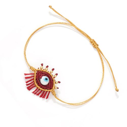 OAJABBGE Crystal Eye Accent Verstellbares Handgefertigtes Armband Leichter Komfort Für Frauen Männer Alltag Tragen Handkette Weiße Kristall Wimpern Augenbranband Armband von OAJABBGE