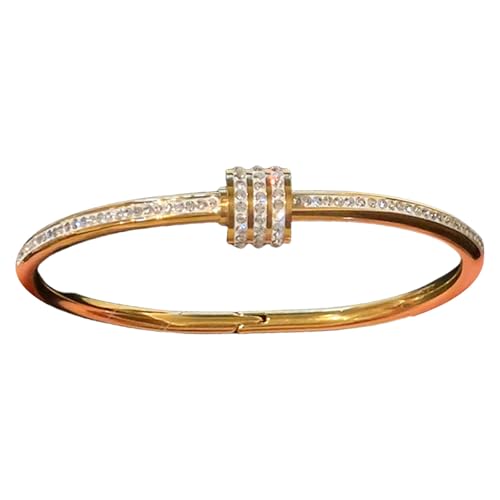 OAJABBGE Diamonds Manschettenstahl Legierung Schmuck Sichere Schließmechanismus Modische Unisex Accessoire Alltags Verschleiß Armband OAJABBGE Diamonds Manschettenstahl Legierung Schmuck Sichere Schließmechanismus Modische Unisex Accessoire Alltags Verschleiß Armband von OAJABBGE