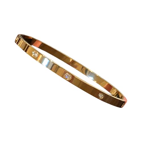 OAJABBGE Diamonds Manschettenstahl Legierung Schmuck Sichere Schließmechanismus Modische Unisex Accessoire Alltags Verschleiß Armband OAJABBGE Diamonds Manschettenstahl Legierung Schmuck Sichere Schließmechanismus Modische Unisex Accessoire Alltags Verschleiß Armband von OAJABBGE