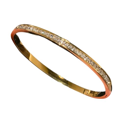 OAJABBGE Diamonds Manschettenstahl Legierung Schmuck Sichere Schließmechanismus Modische Unisex Accessoire Alltags Verschleiß Armband OAJABBGE Diamonds Manschettenstahl Legierung Schmuck Sichere Schließmechanismus Modische Unisex Accessoire Alltags Verschleiß Armband von OAJABBGE