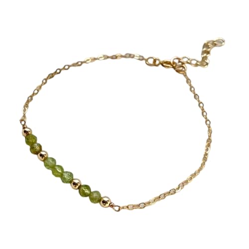 OAJABBGE Einstellbar 17+5 Cm Kristall Geburtssteine ​​Armband Mit 12 Monatlichen Edelsteinen Facetten Naturstein Handgelenk Kette Schmuck Leichtes Kristallperlenarmband von OAJABBGE