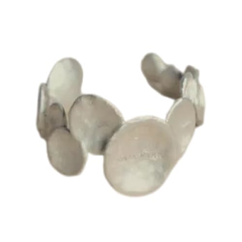 OAJABBGE Einzigartige Unregelmäßige Runde Löffelringe Verstellbare Öffnungsfinger Ringe Für Frauen Mode Schmuck Accessoire Geschenk Vielseitiger Freizeitkleidung von OAJABBGE